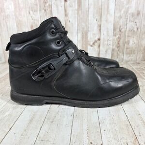 ICON Superduty 4 Black Leather‎ Motorcycle Riding Boots Mens Size 14
